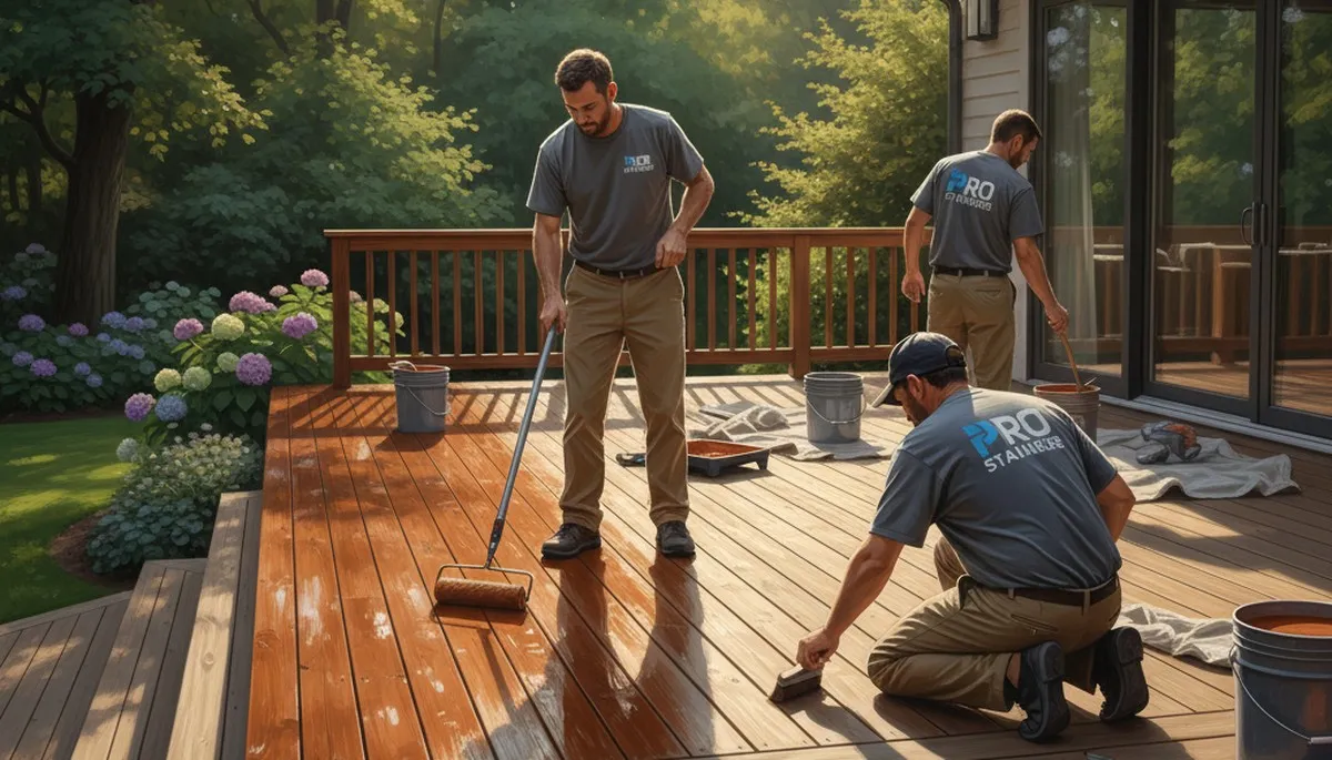 Professional deck staining service in Dayton, OH for long-lasting weather protection